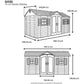 Side Entry 15 ft. W x 8 ft. D Plastic Storage Shed image 4