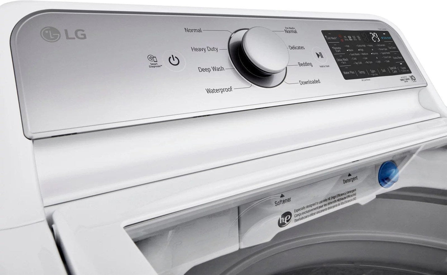 LG – 5.5 Cu. Ft. Smart Top Load Washer with TurboWash3D – White image 7