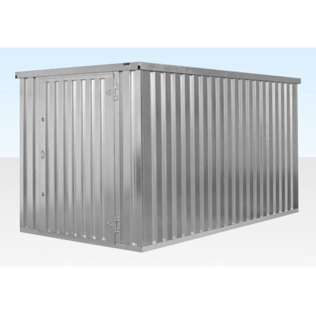 4M X 2.1M Flat Pack Container Store – Galvanised image 0
