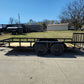 6’4″ x 16 Utility Trailer Double Axle Dovetail With Gate Powder Coated (2) 3500lb Axles image 1