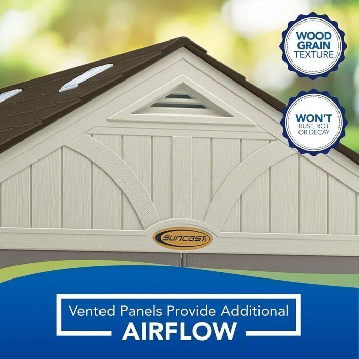 Suncast Tremont 8×10 BMS8100 Outdoor Resin Storage Shed image 4