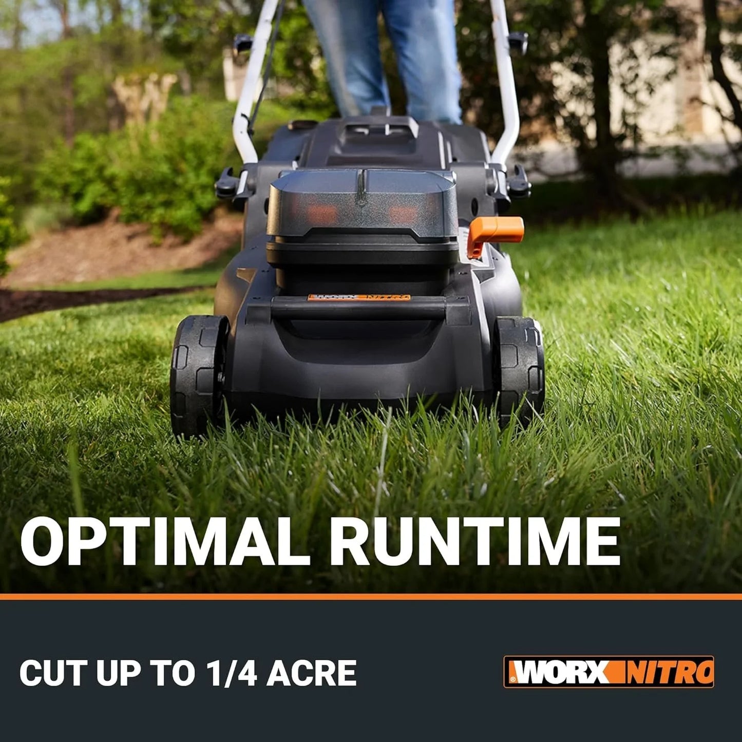 WORX Nitro 40V 16″ Cordless Lawn Mowers w/Brushless Motor 2.0 & Intellicut. image 1