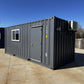 20ft 20’ Slate Gray Shiplap 120V Shipping Container Office Mini Split image 0