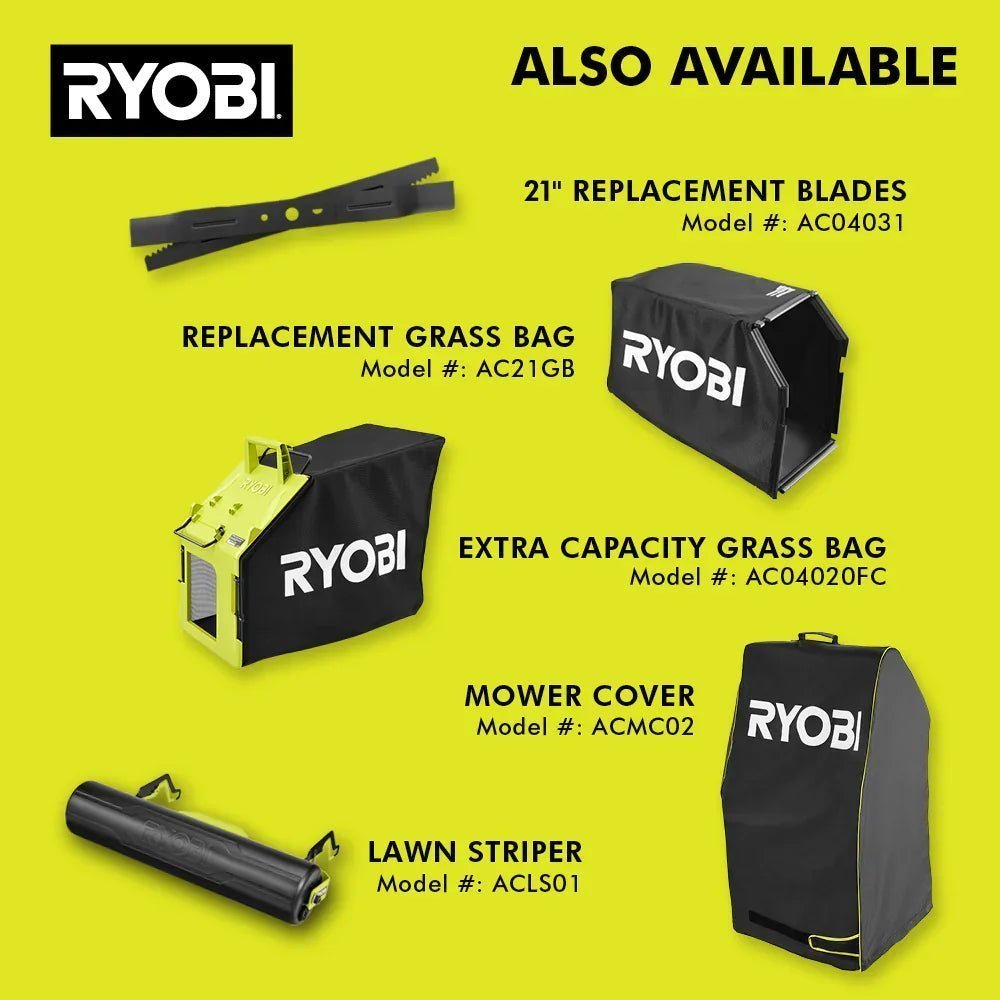 RYOBI 40v Hp brushless 21″ self-propelled AWD dual-blade mower kit image 14