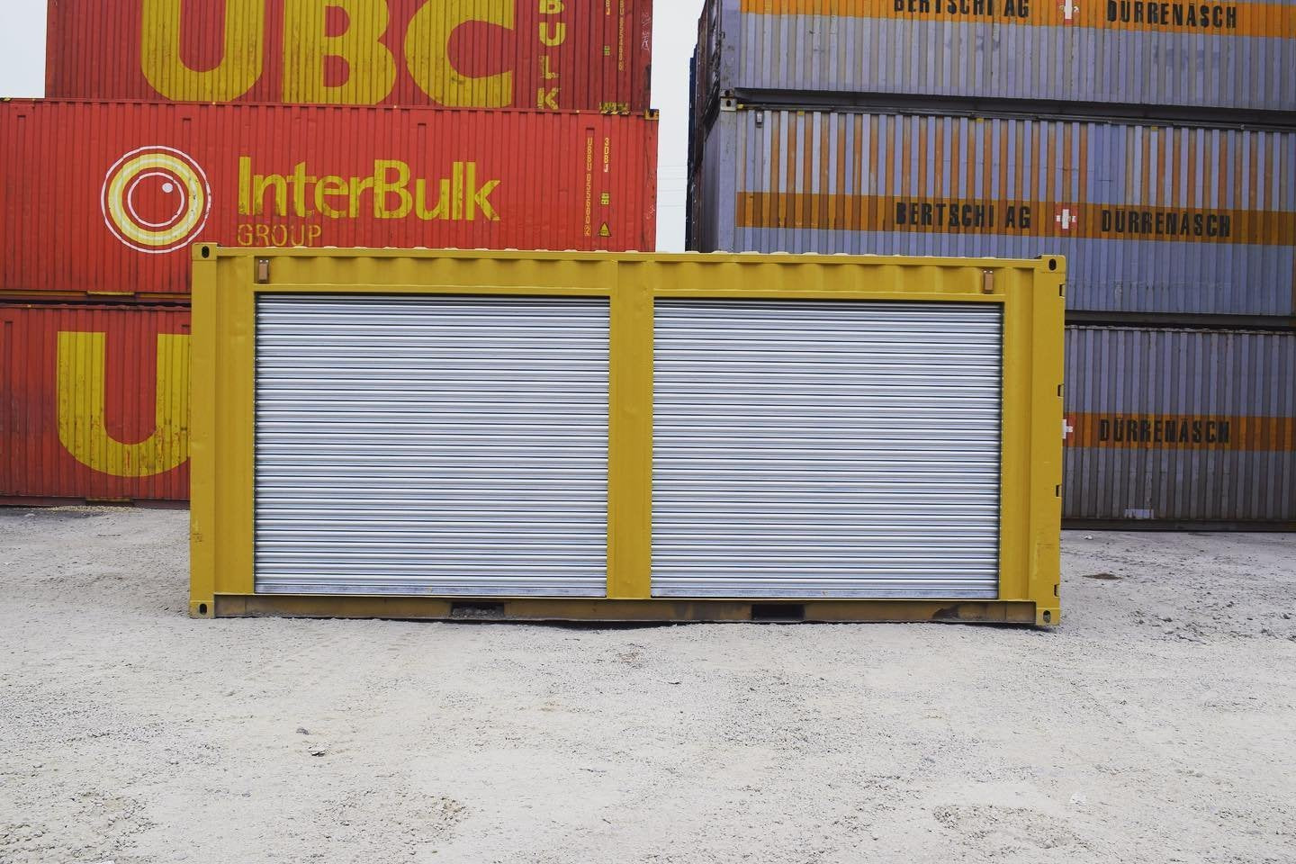 Yellow 20ft Container – Dual Side Roll-Up Doors image 2