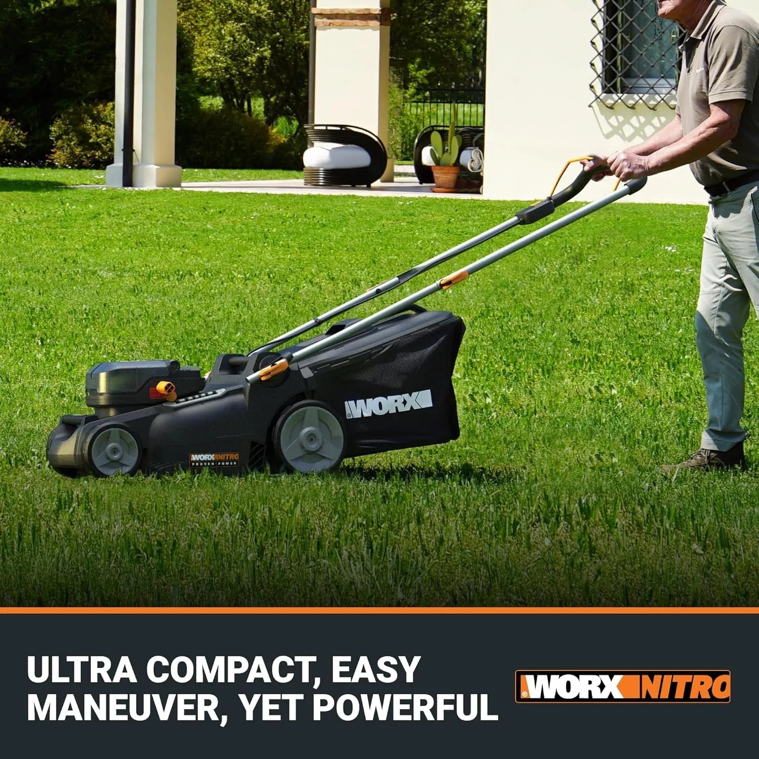 WORX Nitro 40V 16″ Cordless Lawn Mowers w/Brushless Motor 2.0 & Intellicut. image 2