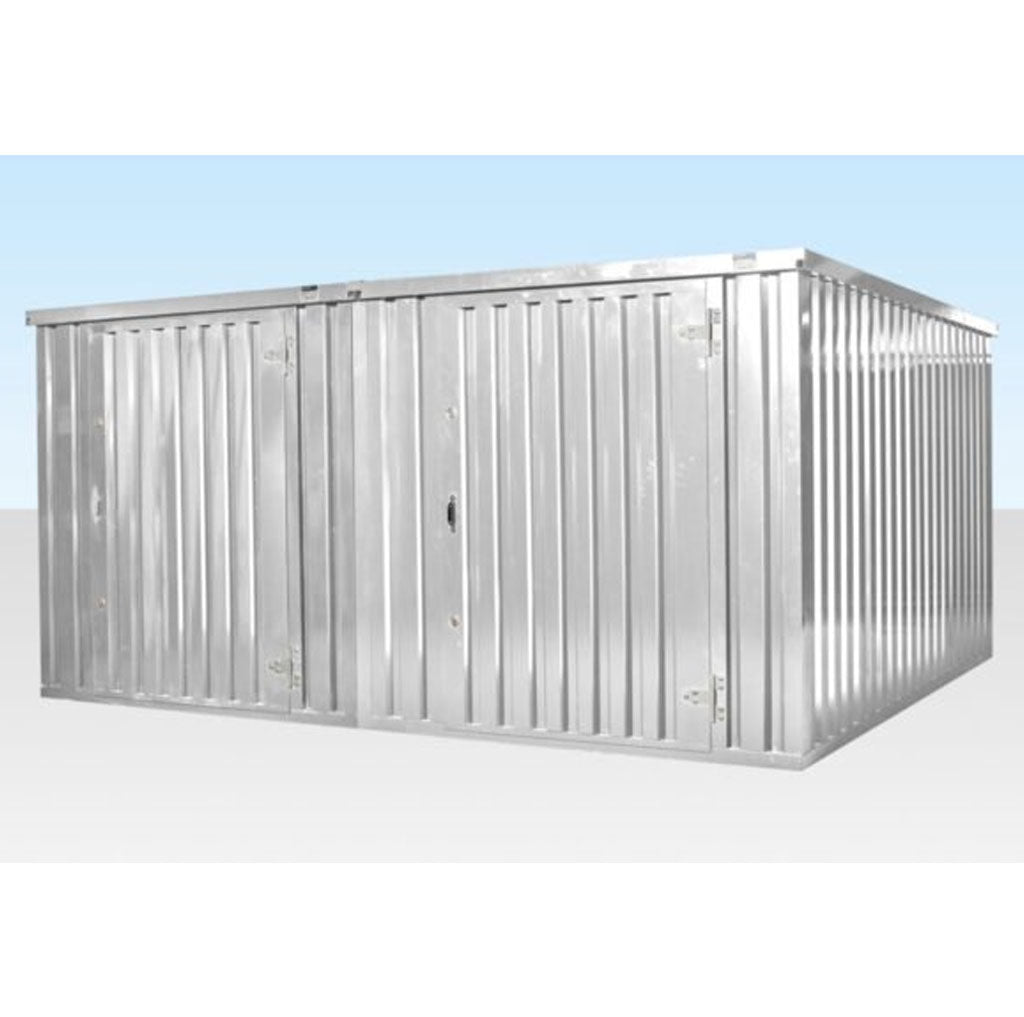 4M X 4.2M Side Linked Flat Pack Container Bundle (Galvanised) image 1