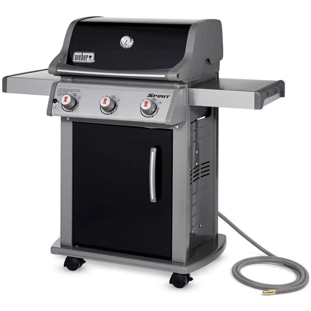Weber 47510001 Spirit E-310 3-Burner Natural GAS Black Bundle with Generic Grill Cover Barbecue Drip Pans Set of 3 image 1
