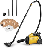 Eureka 3670M Canister Cleaner, Lightweight Powerful Vacuum for Carpets and Hard floors, w/ 5bags,Yellow image 0