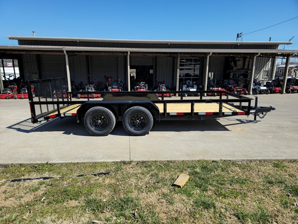 6’4″ x 16 Utility Trailer Double Axle Dovetail With Gate Powder Coated (2) 3500lb Axles image 16