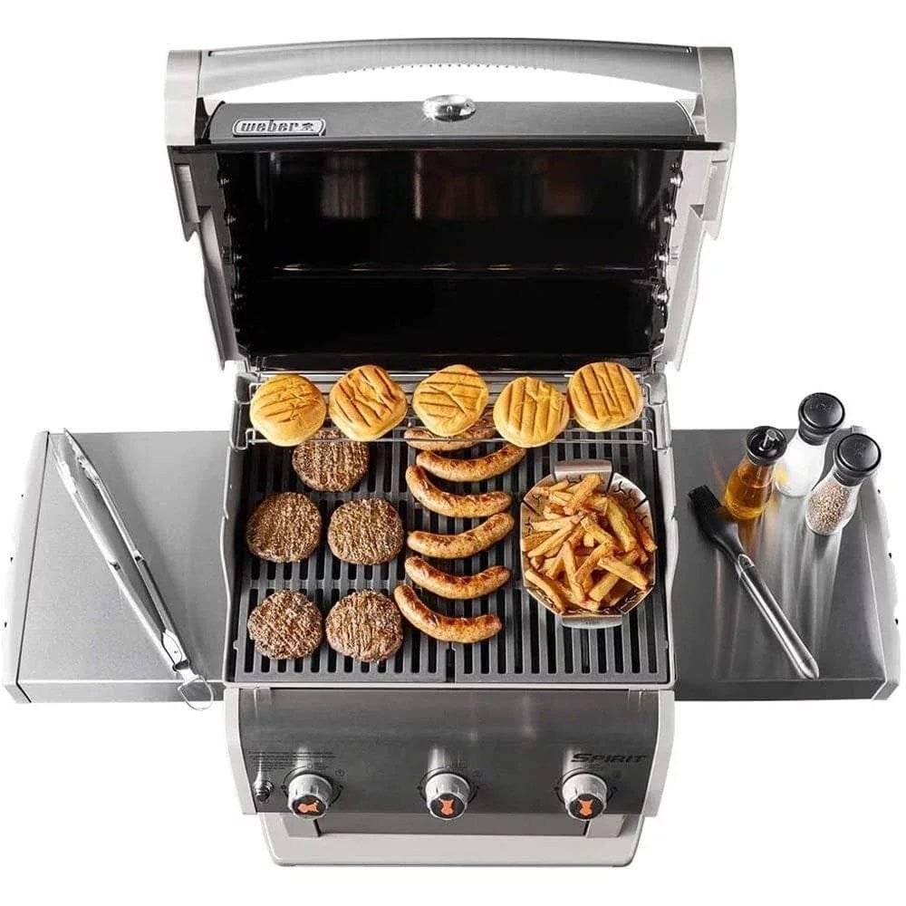 Weber 47510001 Spirit E-310 3-Burner Natural GAS Black Bundle with Generic Grill Cover Barbecue Drip Pans Set of 3 image 3