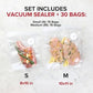 Chef Preserve Compact Vacuum Sealer for Food (Vacuum Sealer Machine + 30 Reusable Vacuum Bags) Powerful Handheld Vacuum Sealer Machine, Seal Meal Saver, Portable Food Sealer image 2