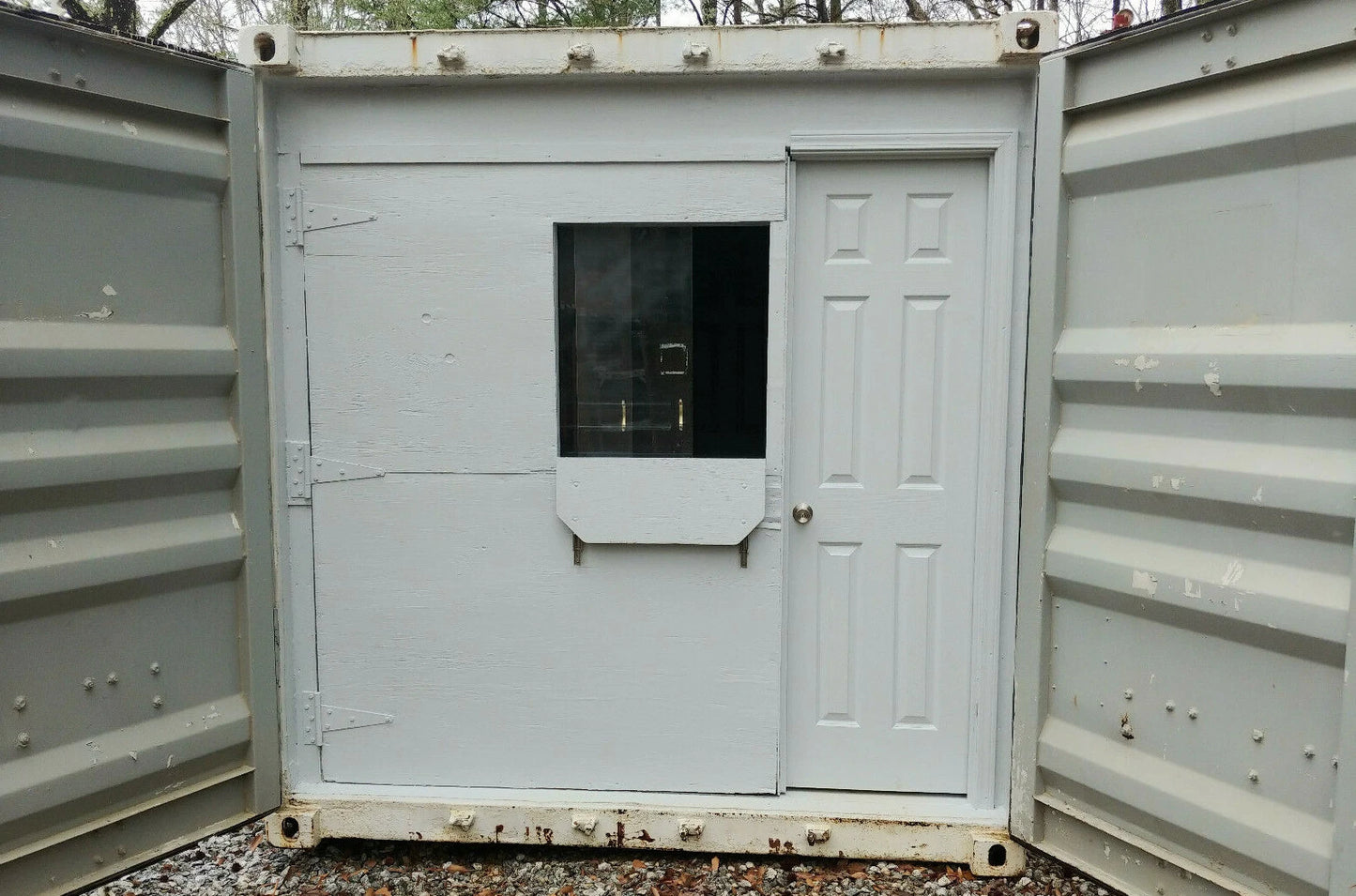 40 ft Container Shop – Climate Controlled Office + Inventory Storage / Racking image 12