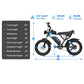 Ridstar Electric Bike for Adults 1500w 33mph,48v 20ah Electrics Bicycle,20″ Fat Tire,7-Speed Mountain Bikes Ul2849 image 4