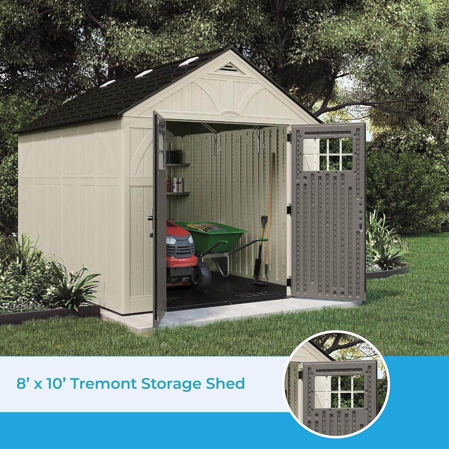 Suncast BMS8100 8′ x 10′ Tremont Storage Shed image 2