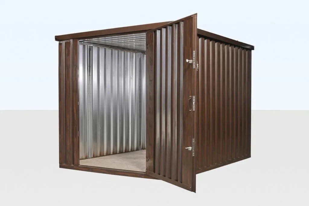 Wood-Effect Flat Packed Storage Container 2M X 2.1M image 3