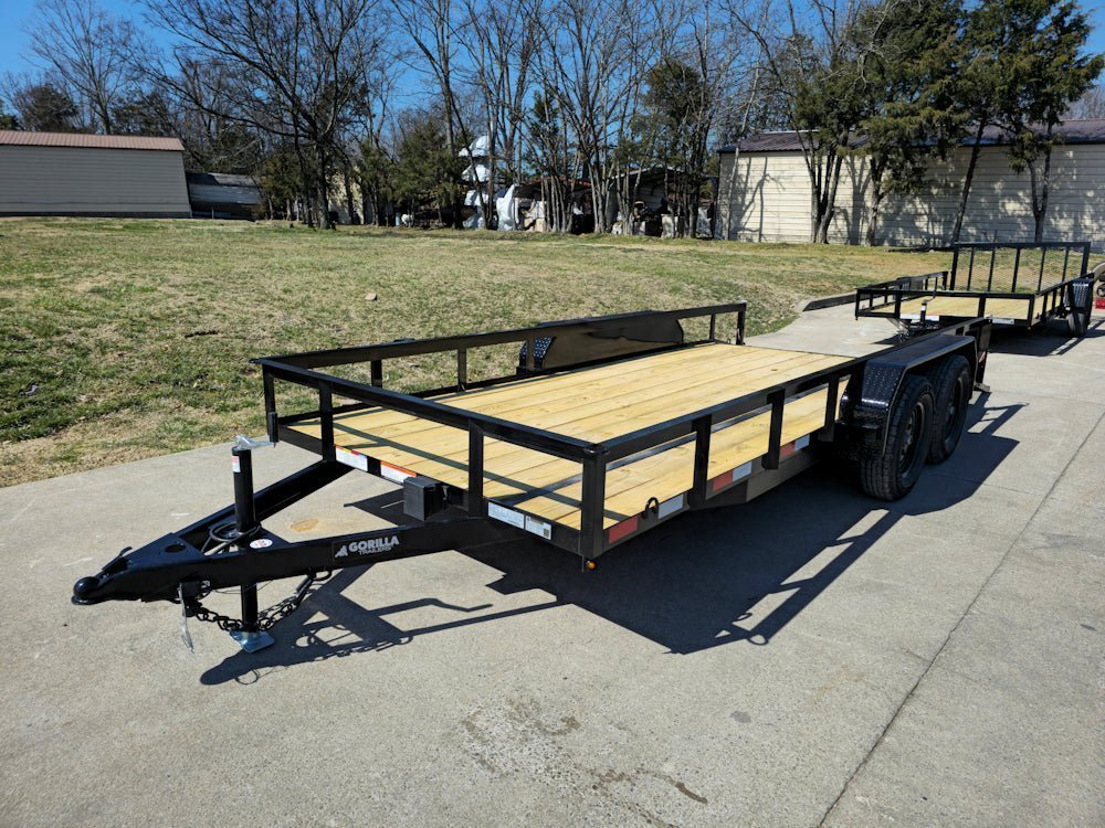 6’4″ x 16 Utility Trailer Double Axle Dovetail With Gate Powder Coated (2) 3500lb Axles image 18