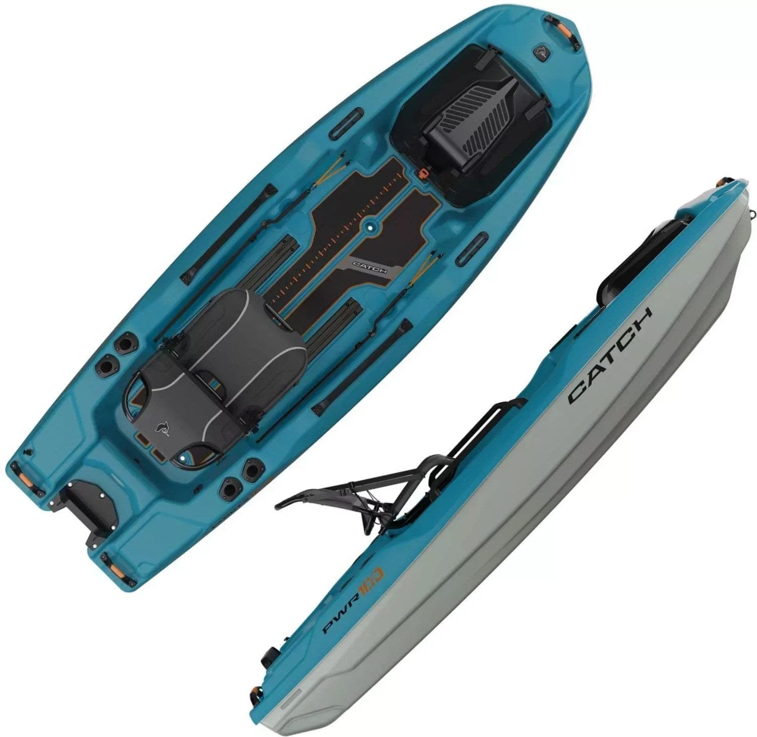 Pelican Catch Pwr 100 Single-Person Fishing Boat – Turquoise Blue image 0