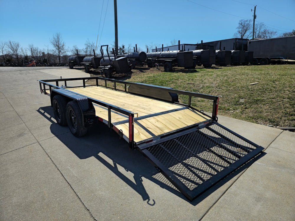 6’4″ x 16 Utility Trailer Double Axle Dovetail With Gate Powder Coated (2) 3500lb Axles image 5