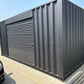 20ft Shipping Container – Matte Black w/ 12’ Side Roll-Up Door image 2