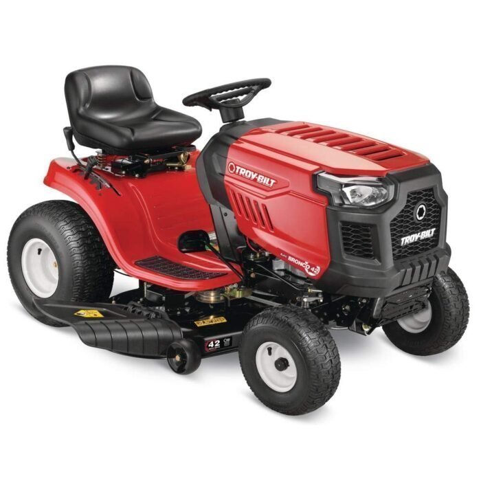 Troy Bilt Bronco 42 in 19 HP Briggs & Stratton Automatic Drive Gas Riding Lawn Tractor with Mow in Reverse image 0
