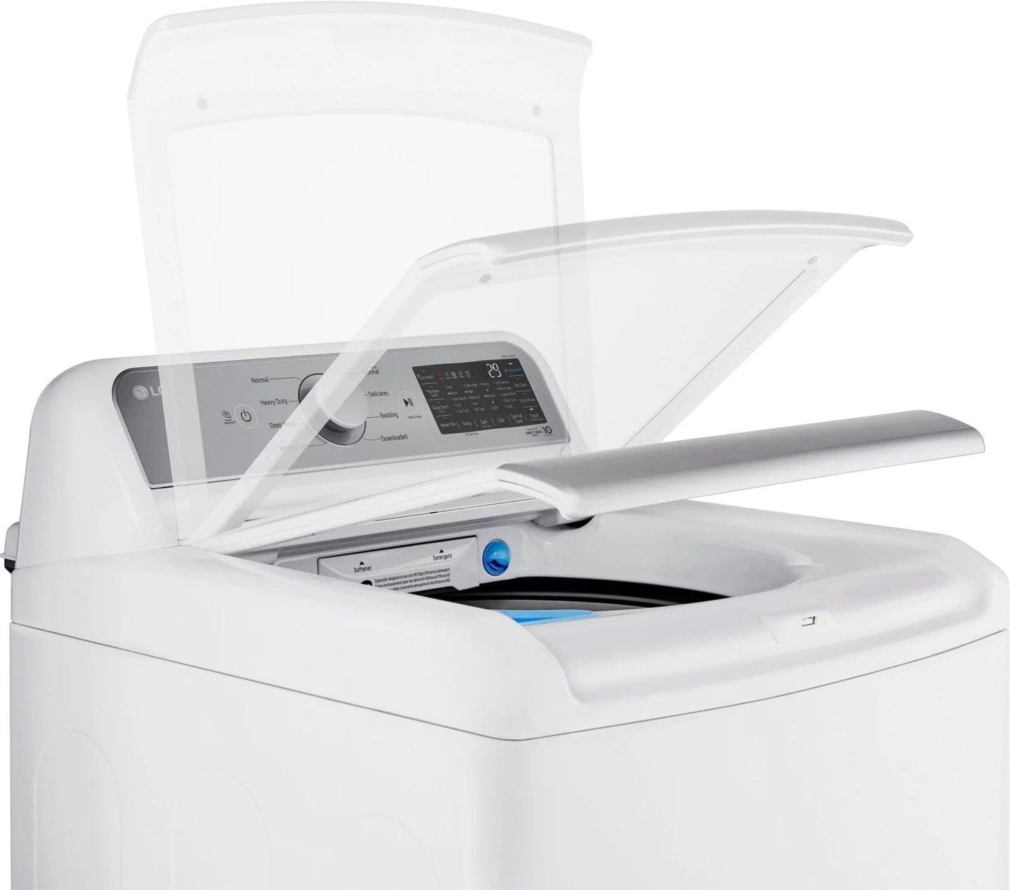 LG – 5.5 Cu. Ft. Smart Top Load Washer with TurboWash3D – White image 14
