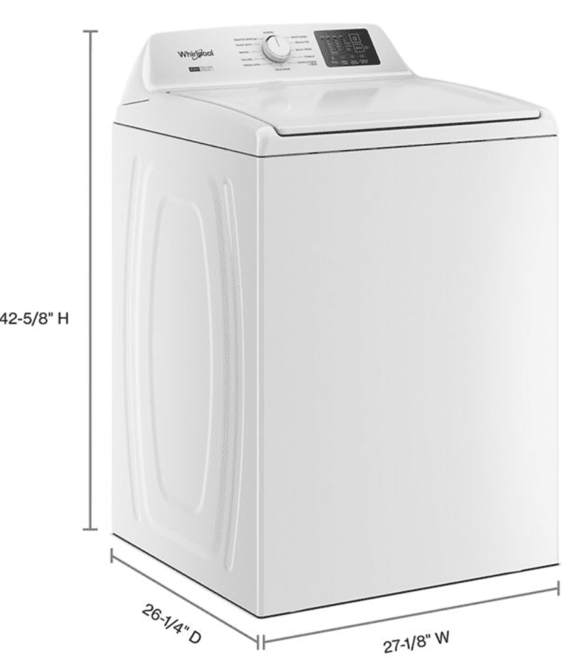 Whirlpool WTW4107SW 4.2 – 4.3 Cu. Ft Top Load Washer with 2-in-1 Removable Agitator, White image 0