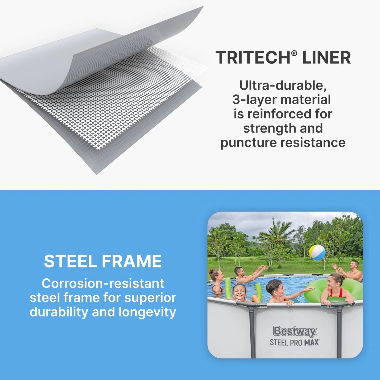 Bestway Steel Pro MAX 10 Foot x 30 Inch Round Metal Frame Above Ground Outdoor Backyard Swimming Pool Set with 330 GPH Filter Pumps image 2