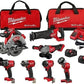 Milwaukee M18 FUEL 18V Lithium-Ion Brushless Cordless Combo Kit with Two 5.0 Ah Batteries, 1 Charger, 2 Tool Bags (7-Tool) image 0