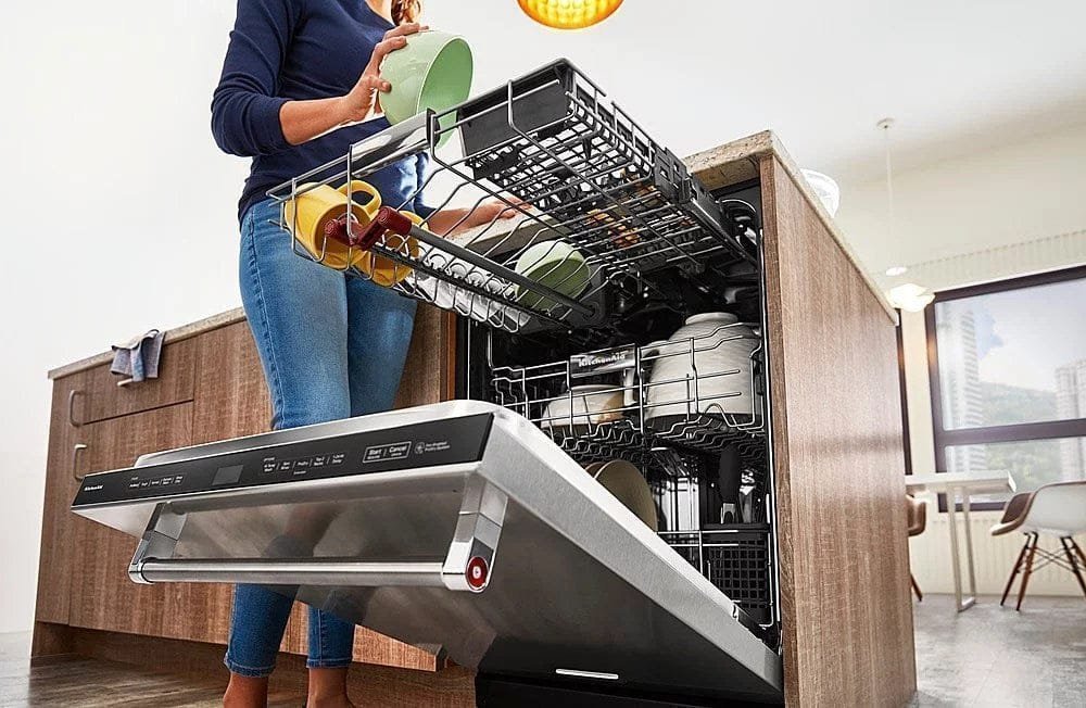 KitchenAid – Top Control Built-In Dishwasher with Stainless Steel Tub, FreeFlex Third Rack, 44dBA – Black stainless steel image 5