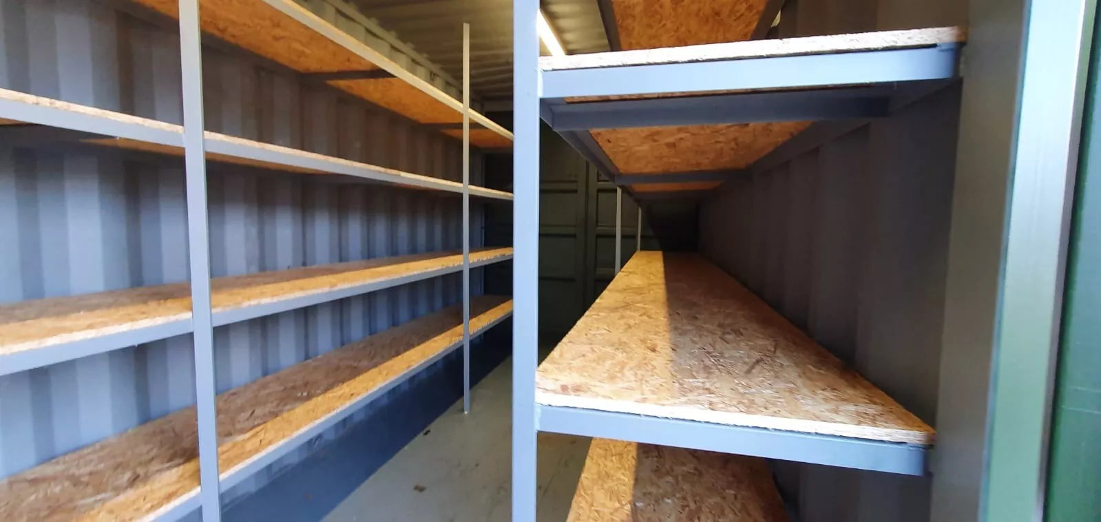20 x 8Ft 9ft 6 high cube Container, With Anti Condensation, Lighting & Shelving. image 2