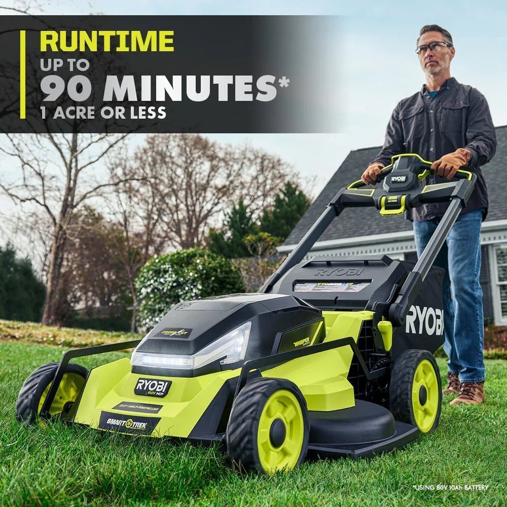 RYOBI 80v Hp brushless 30″ self-propelled dual-blade lawn mower kit image 11