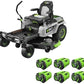 EGO Power+ Electric Riding Lawn Mower, 52″ Deck with Zero Turn Radius, Includes (6) 56V 12.0Ah Batteries and Chargers – ZT5207L image 5