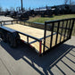 6’4″ x 16 Utility Trailer Double Axle Dovetail With Gate Powder Coated (2) 3500lb Axles image 2