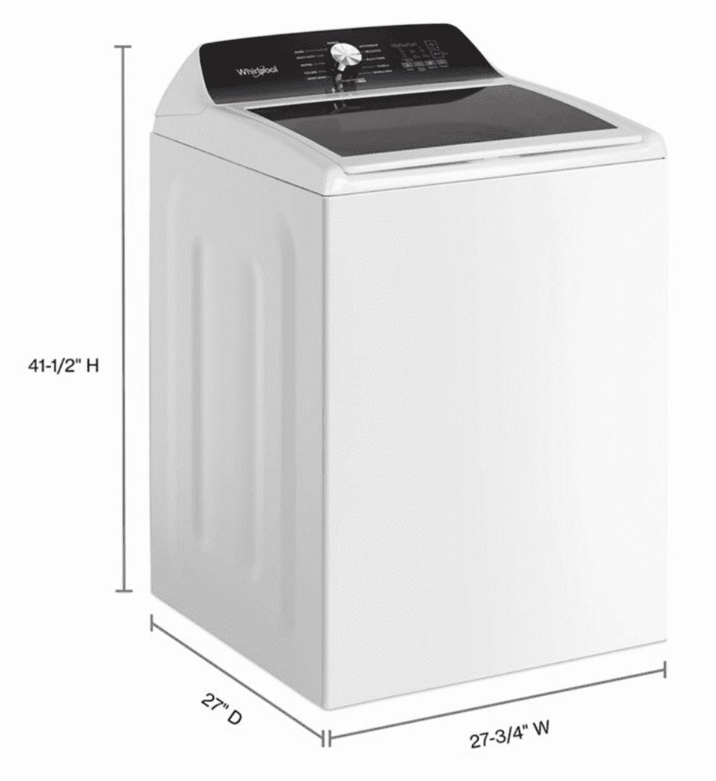 Whirlpool WTW5025SW 4.5 Cu. Ft. Top Load Washer, Built-In Faucet, Agitator image 1