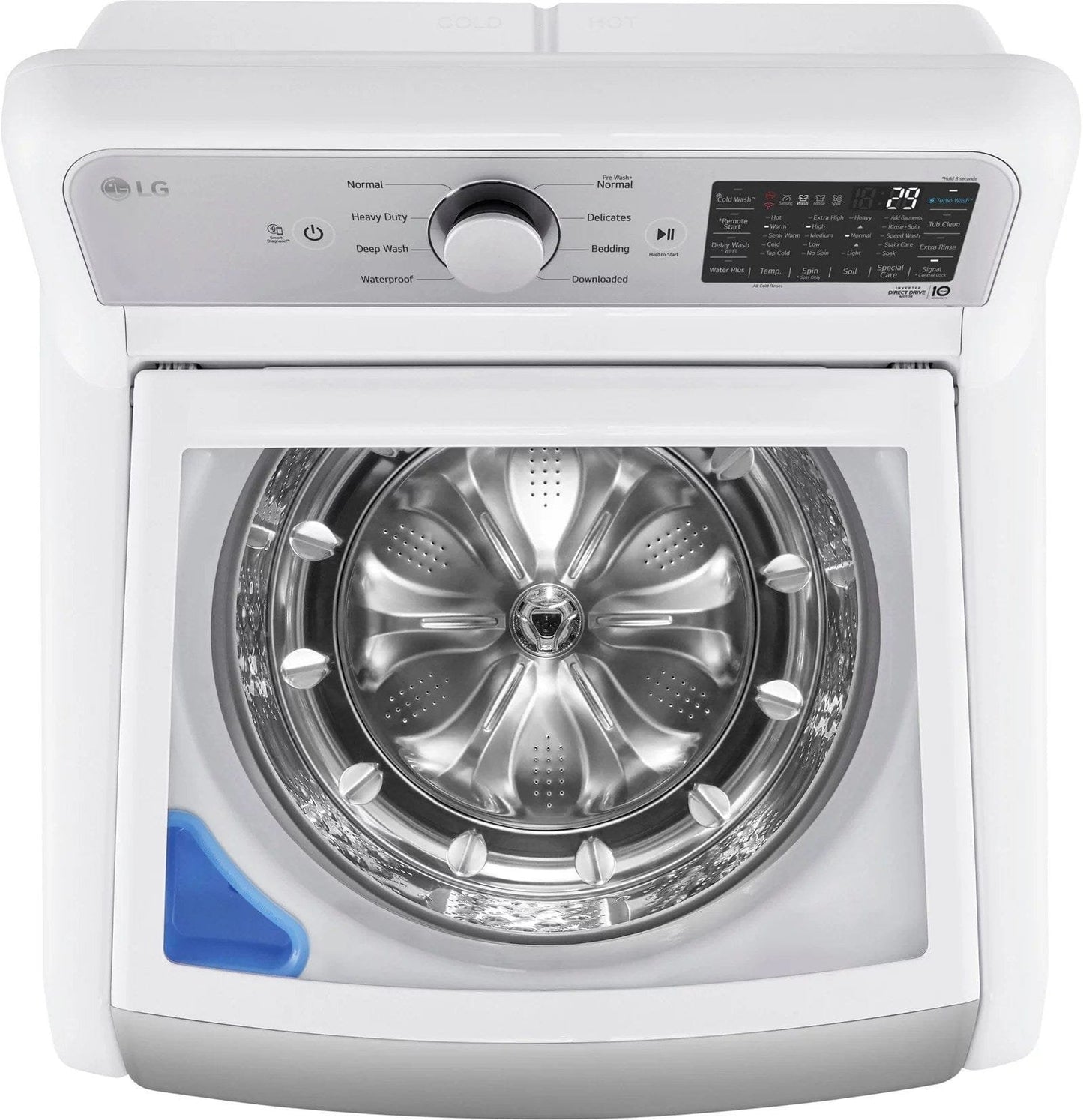 LG – 5.5 Cu. Ft. Smart Top Load Washer with TurboWash3D – White image 13