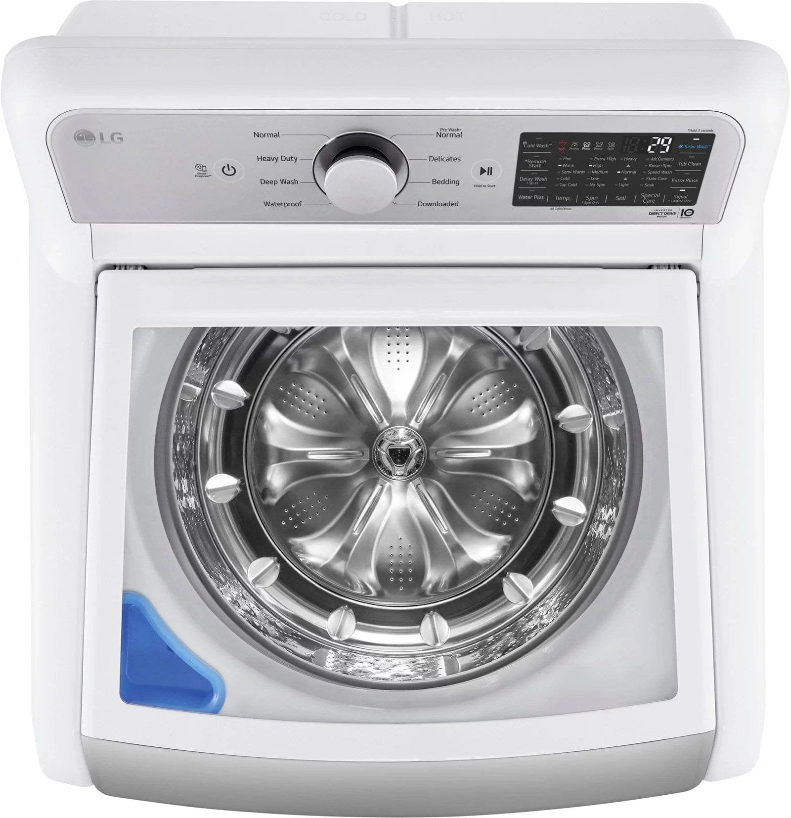 LG – 5.5 Cu. Ft. Smart Top Load Washer with TurboWash3D – White image 13