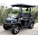 New Gas Golf Cart UTV Hybrid Big Hammer 200 GVX Side by Side UTV With Custom Rims/Tires – Black image 0