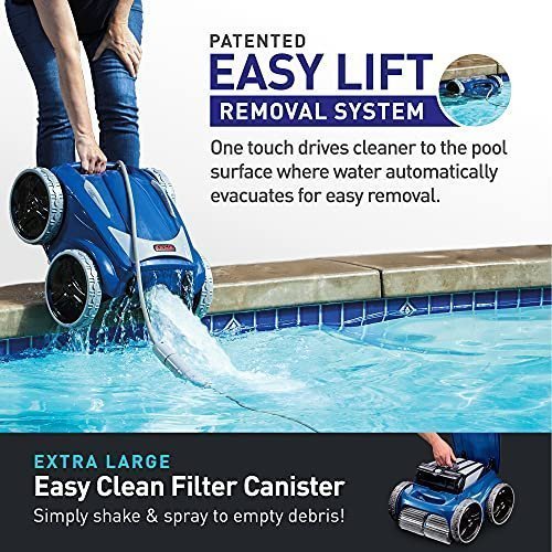 Polaris 9650iQ Sport Robotic Cleaner, Automatic Vacuum for InGround Pools up to 60ft, Smart App, WiFi, Amazon Alexa, 70ft Swivel Cable w/Strong Suction & Easy Access Filter Canister image 2