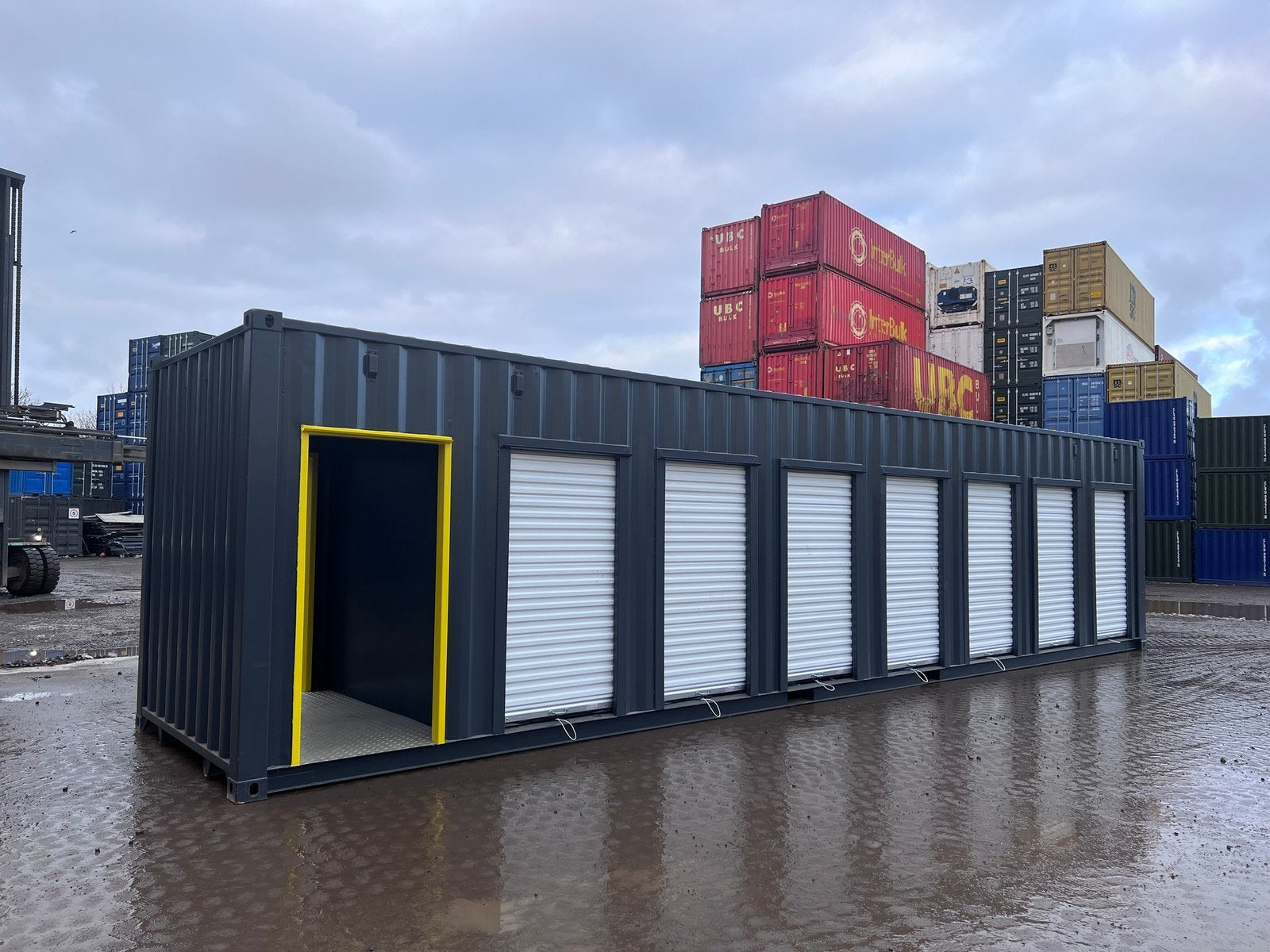 40ft High Cube Multi-Store Container – 7-Bay Self Storage Unit image 2