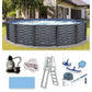Blue Wave Affinity 24-ft Round 52-in Deep 7-in Top Rail Resin Swimming Pool Package image 0