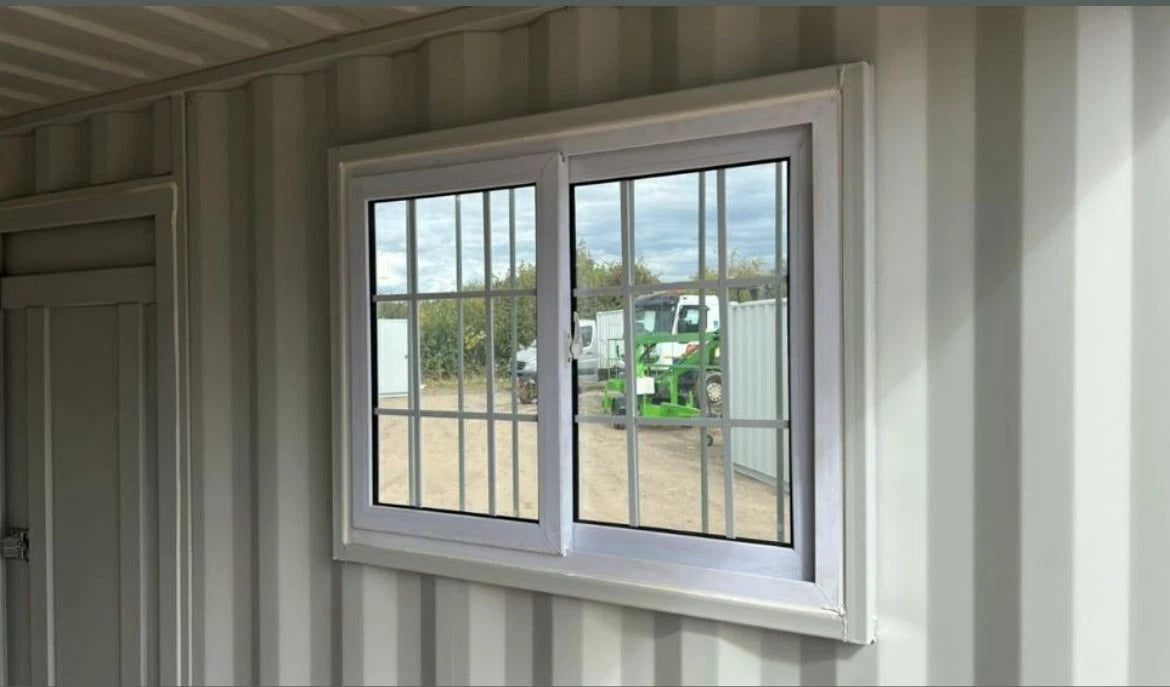 9ft Container Office complete with window and side door image 2