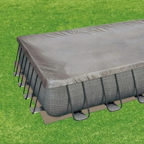 Summer Waves 32ft x 16ft x 52in Rectangle Frame Above Ground Swimming Pool Set image 3