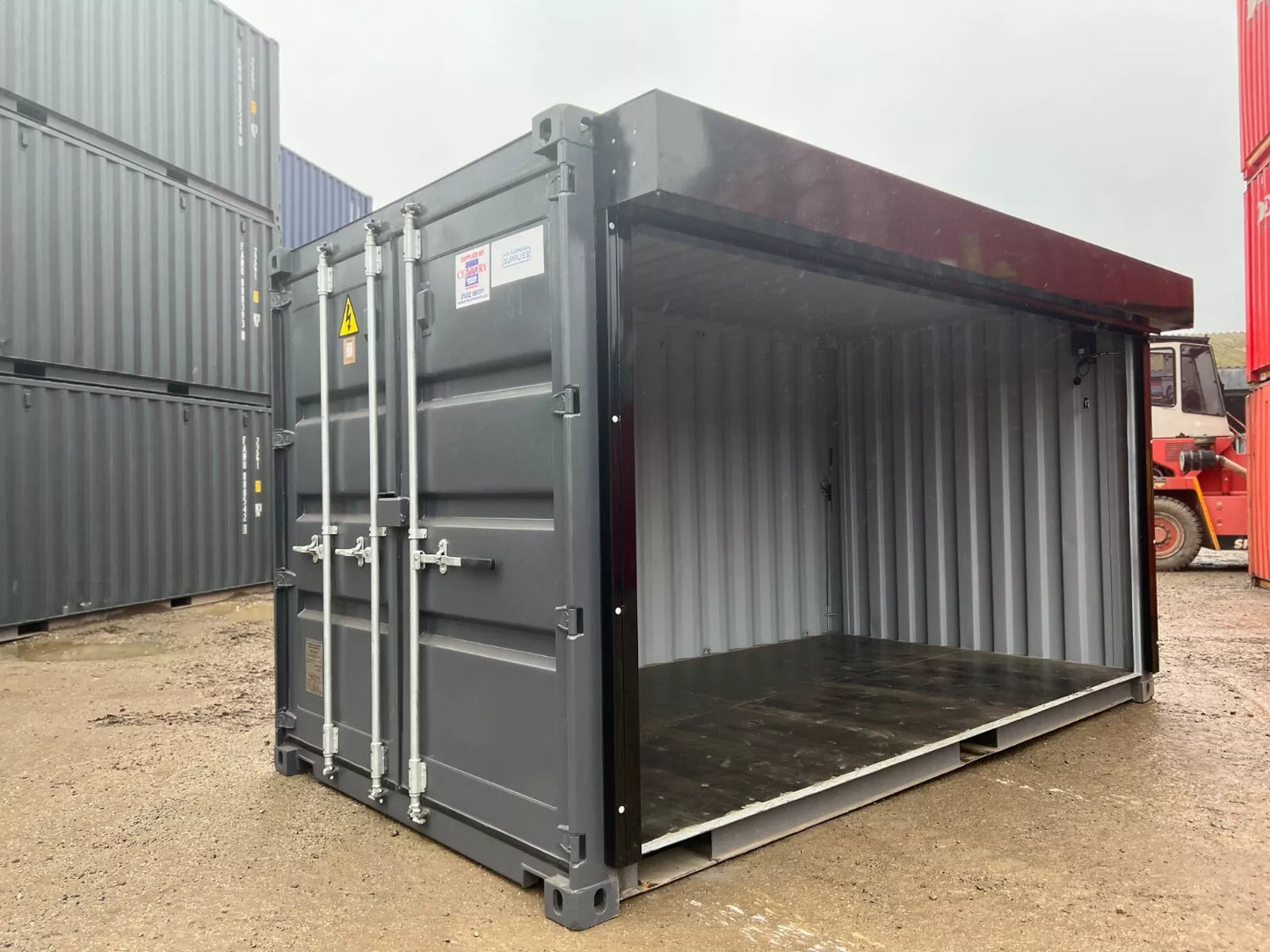 Shipping Container with Electrified Full Roll Up Side Opening image 0