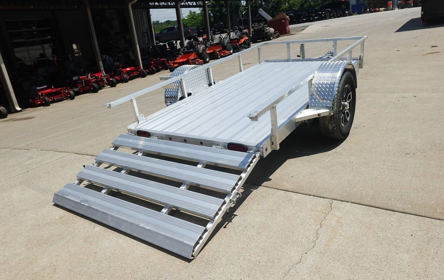 5′ x 10′ Aluminum Utility Trailer with Gate and Mag Wheels – 3500 lb Axle image 9