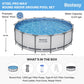Bestway Steel Pro MAX 10 Foot x 30 Inch Round Metal Frame Above Ground Outdoor Backyard Swimming Pool Set with 330 GPH Filter Pumps image 1