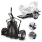 Go! Series Single Rail Folding Motorcycle Trailers – Deluxe Chrome Wheels Balanced image 0