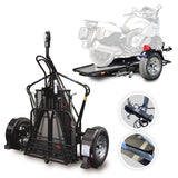 Go! Series Single Rail Folding Motorcycle Trailers – Deluxe Chrome Wheels Balanced image 0