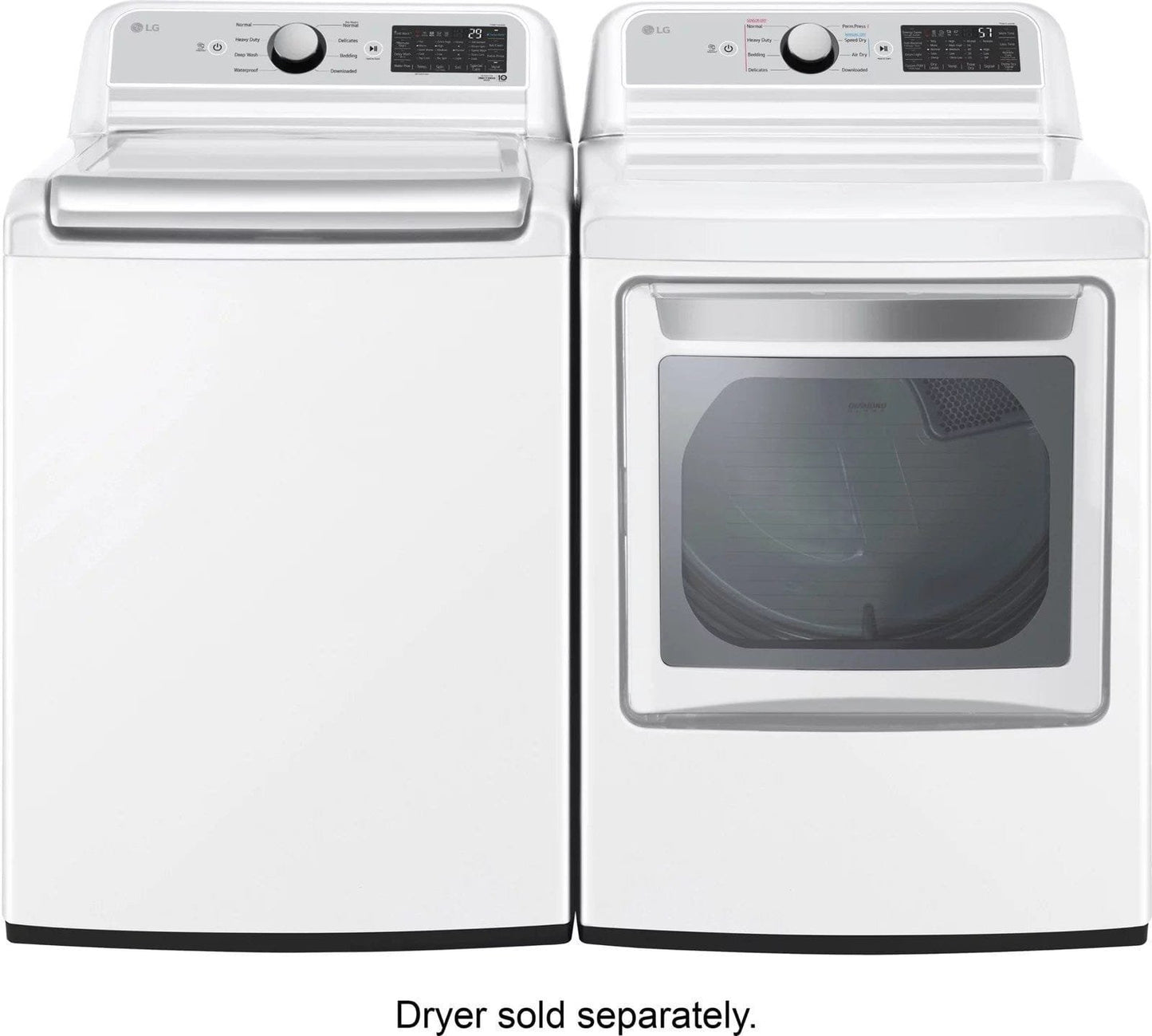 LG – 5.5 Cu. Ft. Smart Top Load Washer with TurboWash3D – White image 6