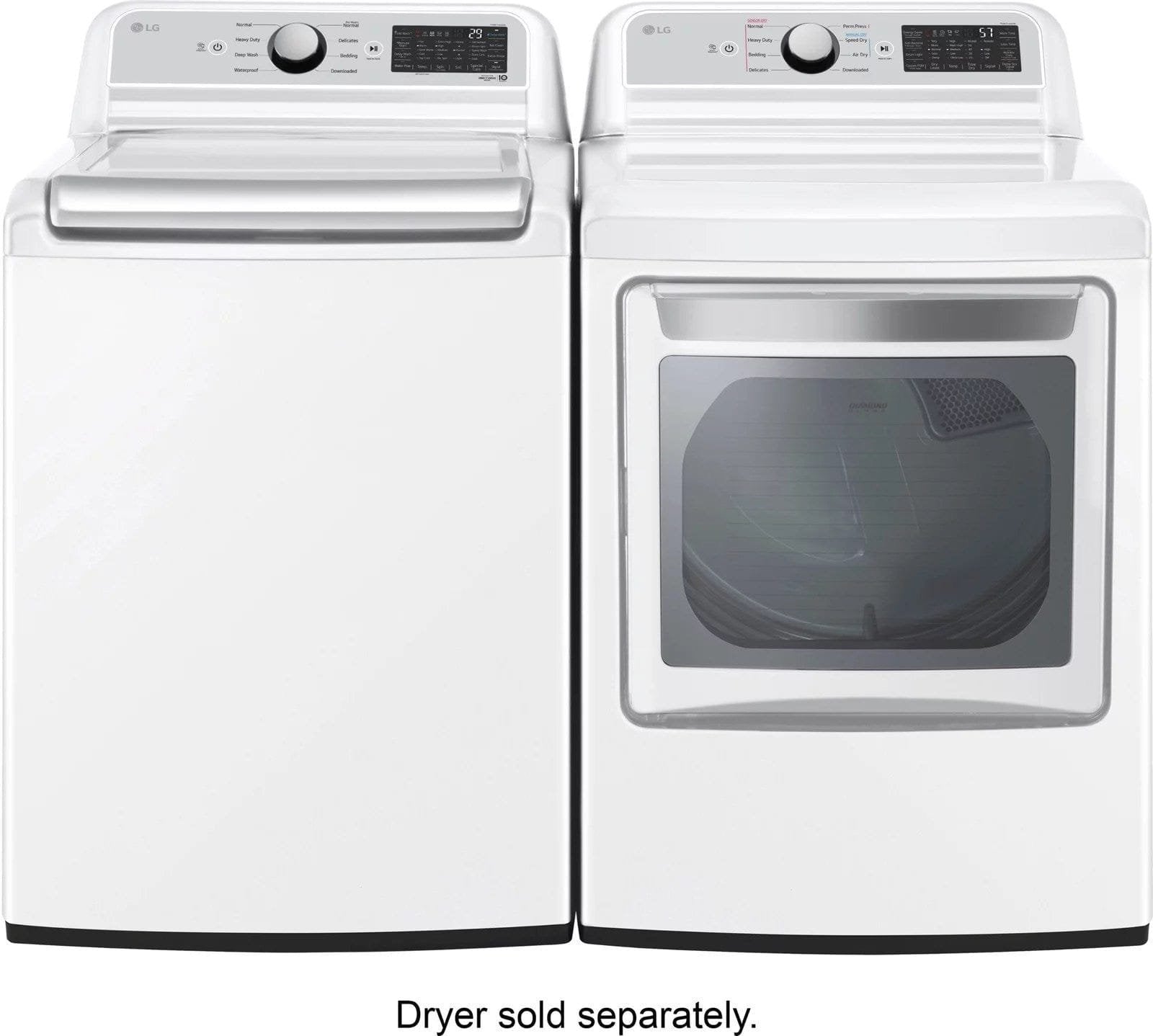 LG – 5.5 Cu. Ft. Smart Top Load Washer with TurboWash3D – White image 6